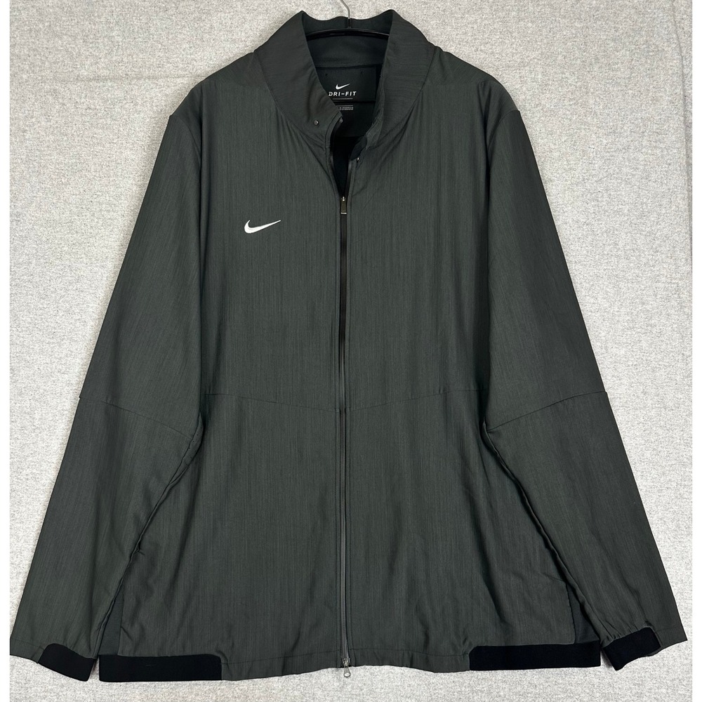 Nike Dri Fit Lightweight Travel Jacket Mens 3XLT Grey Full Zip Athletic Training